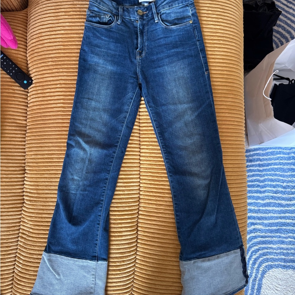 FRAME Le crop mini boot jeans